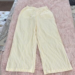 Women's Yellow Striped Lightweight Pants